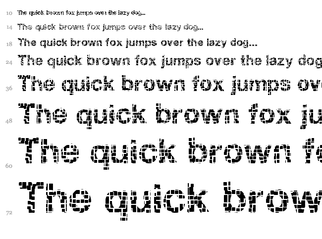 Broken Squares font waterfall